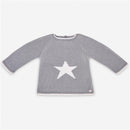 Paz Rodriguez - Calma Set Knit Newborn Sweater And Leggins, Silver/Cream Image 1
