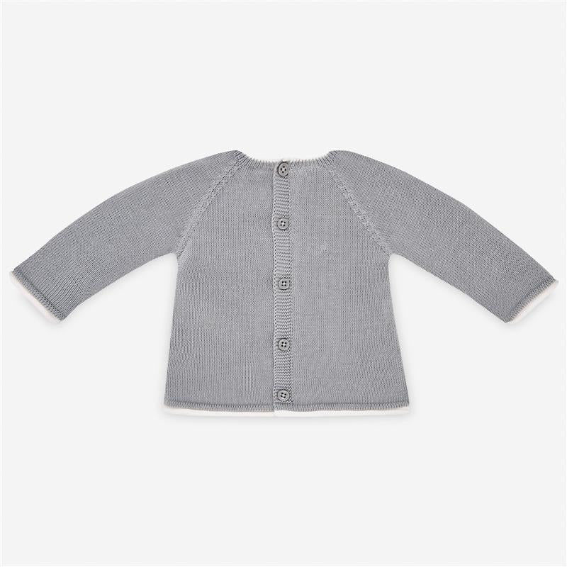 Paz Rodriguez - Calma Set Knit Newborn Sweater And Leggins, Silver/Cream Image 2