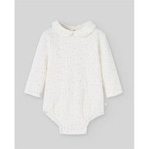 Paz Rodriguez - Knit Newborn Body Deva, Cream/Powder Blue Image 1