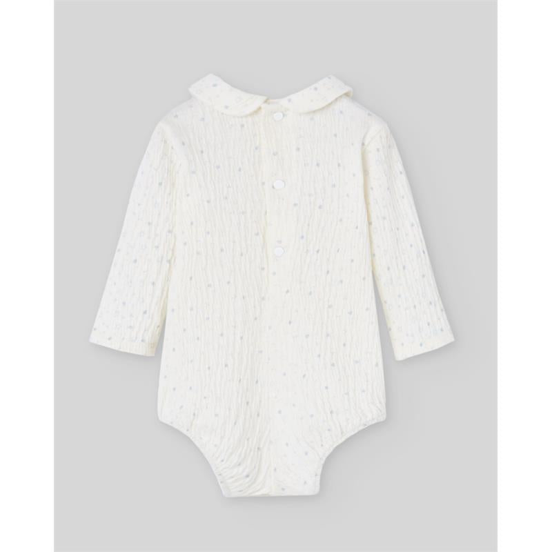 Paz Rodriguez - Knit Newborn Body Deva, Cream/Powder Blue Image 2