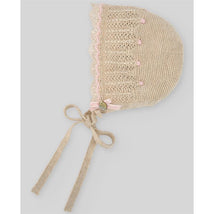 Paz Rodriguez - Knit Newborn Romper Alegria, Light Brown/Chalk Pink Image 2