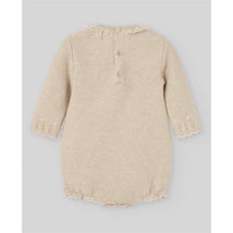 Paz Rodriguez - Knit Newborn Romper Alegria, Light Brown/Chalk Pink Image 2