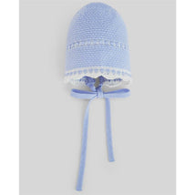 Paz Rodriguez Knit Newborn Bonnet Fogar, Light Pink/Cream Image 1