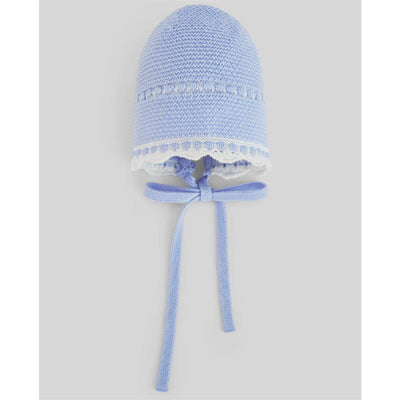 Paz Rodriguez Knit Newborn Bonnet Fogar, Light Pink/Cream Image 1