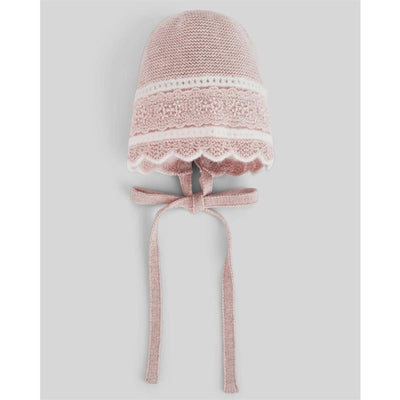 Paz Rodriguez Knit Newborn Bonnet Nai, Light Pink/Cream Image 1