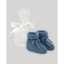 Paz Rodriguez Knit Newborn Booties Esencial, Chalk Blue Image 2