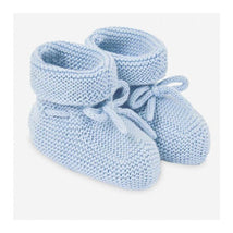 Paz Rodriguez - Knit Newborn Booties Esencial Chalk Blue Image 1