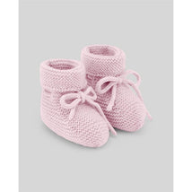 Paz Rodriguez - Knit Newborn Booties Esencial Chalk Pink Image 1