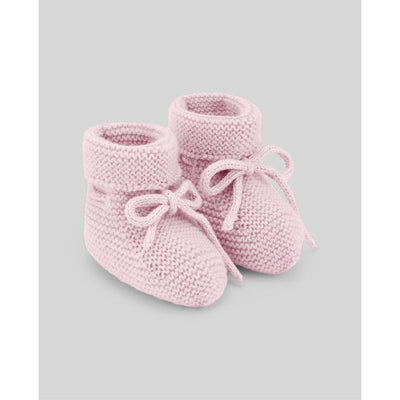 Paz Rodriguez - Knit Newborn Booties Esencial Chalk Pink Image 1