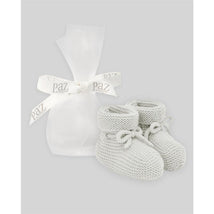 Paz Rodriguez - Knit Newborn Booties Esencial Cream Image 1