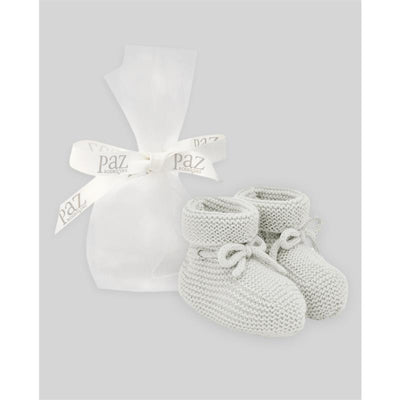 Paz Rodriguez - Knit Newborn Booties Esencial Cream Image 1