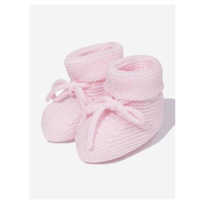 Paz Rodriguez Knit Newborn Booties Esencial, Light Pink Image 1