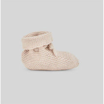 Paz Rodriguez Knit Newborn Booties Esencial Linen Image 2