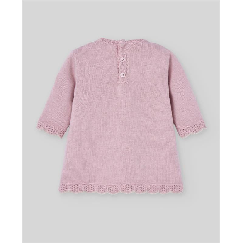 Paz Rodriguez - Knit Newborn Dress Pascua, Powder Pink/Light Brown Image 2