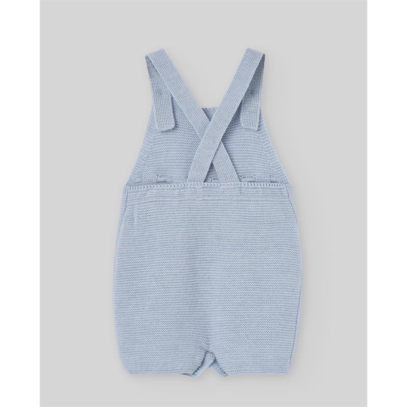 Paz Rodriguez - Knit Newborn Dungaree Erizos, Chalk Blue Image 2