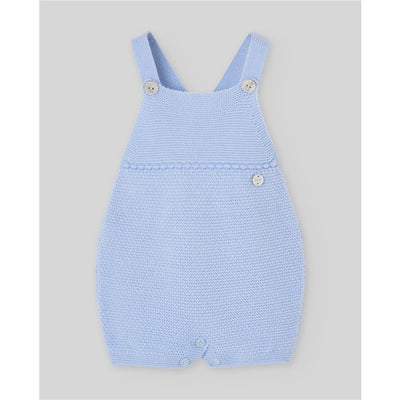 Paz Rodriguez Knit Newborn Dungaree Fogar, Light Blue Image 1