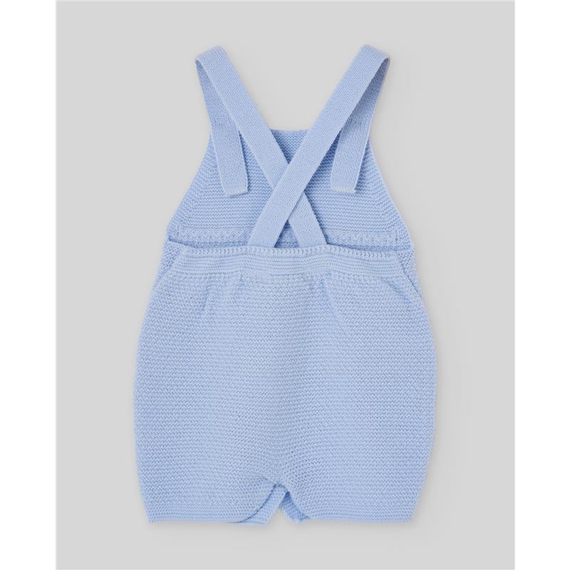 Paz Rodriguez Knit Newborn Dungaree Fogar, Light Blue Image 2