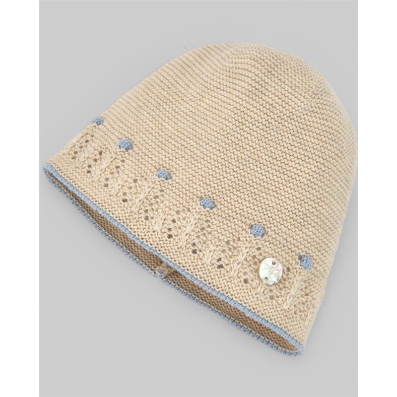 Paz Rodriguez - Knit Newborn Hat Alegria, Light Brown/Chalk Blue Image 2