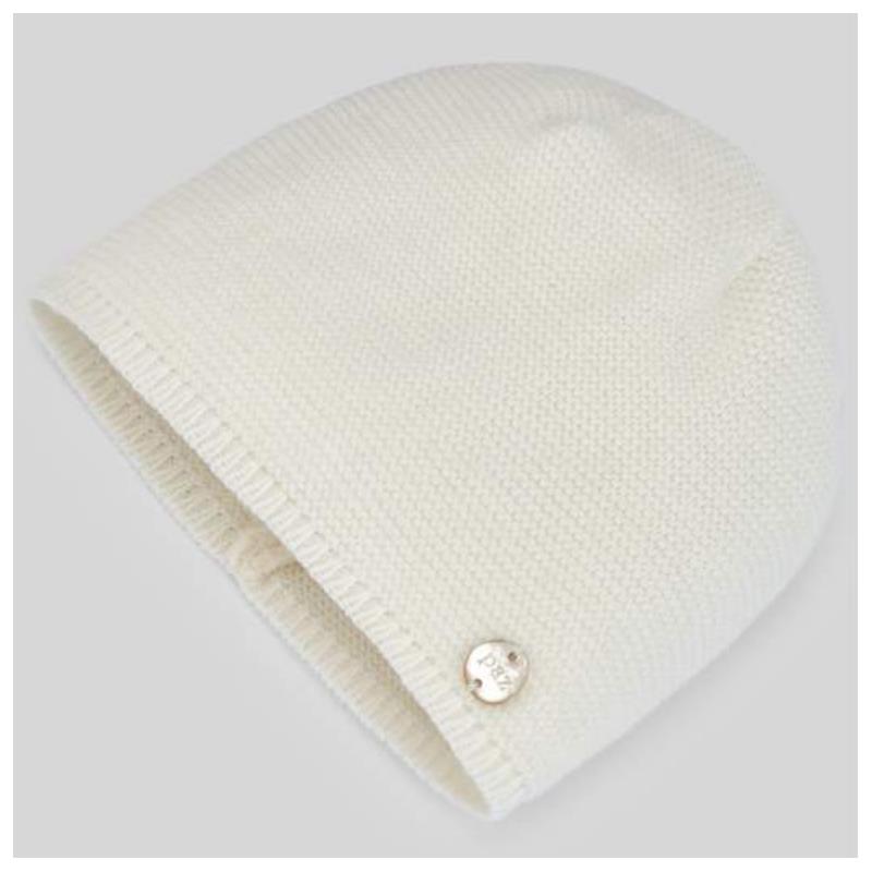 Paz Rodriguez Knit Newborn Hat Esencial, Cream Image 2