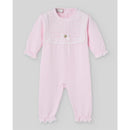 Paz Rodriguez Knit Newborn Romper Alaia, Chalk Pink/White Image 1