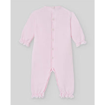 Paz Rodriguez Knit Newborn Romper Alaia, Chalk Pink/White Image 2