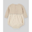 Paz Rodriguez - Knit Newborn Romper Alegria, Light Brown/Chalk Blue Image 2