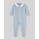 Paz Rodriguez - Knit Newborn Romper Erizos Chalk Blue Image 1