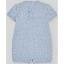 Paz Rodriguez Knit Newborn Romper Espuma Sky Blue Image 2
