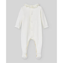 Paz Rodriguez Knit Newborn Romper Interlock, Cream Image 2