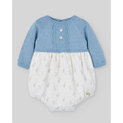 Paz Rodriguez - Knit Newborn Romper Koala Dutch Blue Image 1