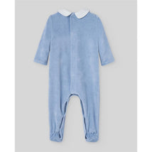 Paz Rodriguez - Knit Newborn Romper Ternura Oi, Dutch Blue Image 2