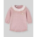 Paz Rodriguez Knit Newborn Romper Val, Powder Pink/Light Brown Image 1