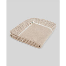 Paz Rodriguez Knit Newborn Shawl Lua Light Brown/Cream, One Size Image 1