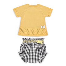 Paz Rodriguez Limonada Set Knit Sweater And Woven Bloomers, Yellow Image 1