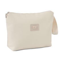 Paz Rodriguez Neceser Woven Faux Leather Momo Polipiel (30X8x22h), Cream Image 1