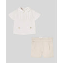 Paz Rodriguez Nectar Set Blusa & Pantalon, White/Light Brown Image 1