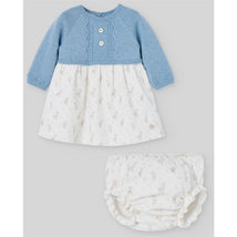 Paz Rodriguez - Set Knit Newborn Dress + Bloomers Koala Dutch Blue Image 1