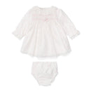 Paz Rodriguez Set Woven Newborn Dress + Bloomers Nai, Light Pink Image 1