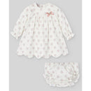 Paz Rodriguez - Set Woven Newborn Dress + Bloomers Semilla, Chalk Green Image 1