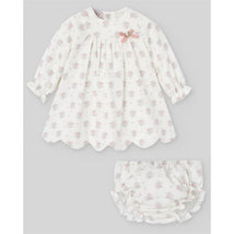 Paz Rodriguez - Set Woven Newborn Dress + Bloomers Semilla, Chalk Green Image 1