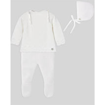 Paz Rodriguez Take Me Home Regalo Sweater, Leggin & Hat, Cream/Cream Image 1