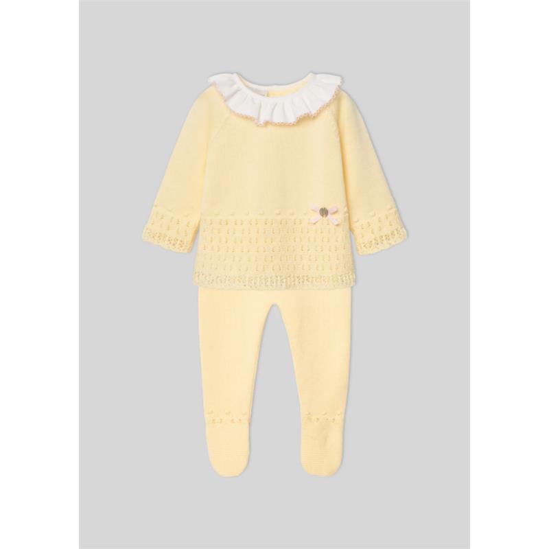 Paz Rodriguez - Take Me Home Set Knit Newborn Sweater + Leggings Bico, Chalk Pink Image 2