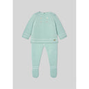 Paz Rodriguez - Take Me Home Set Knit Newborn Sweater + Leggings Eido, Sky Blue/White Image 1