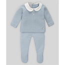 Paz Rodriguez - Take Me Home Set Knit Newborn Sweater + Leggings Erizos, Chalk Blue Image 1