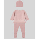 Paz Rodriguez - Take Me Home Set Knit Newborn Sweater + Leggings + Hat Regalo Oi, Powder Pink/Cream Image 1