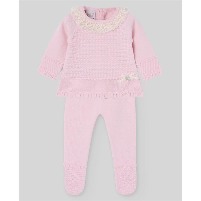 Paz Rodriguez - Take Me Home Set Knit Newborn Sweater + Leggings Paz Oi, Chalk Pink Image 1