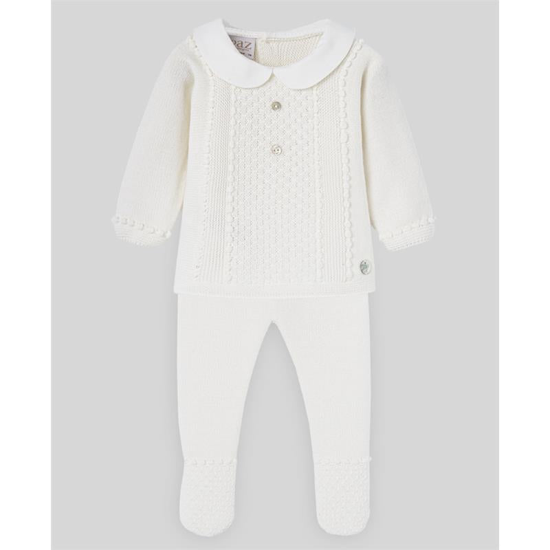 Paz Rodriguez - Take Me Home Set Knit Newborn Sweater + Leggings Paz Oi, Cream Image 1