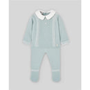 Paz Rodriguez Take Me Home Set Knit Newborn Sweater + Leggins Leira, Light Blue/Cream Image 1