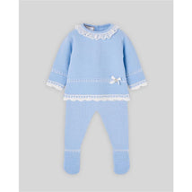 Paz Rodriguez Take Me Home Set Knit Newborn Sweater + Leggins Semilla, Light Pink/Cream Image 1