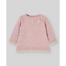 Paz Rodriguez Take Me Home Set Knit Newborn Sweater + Leggins Val, Powder Pink/Light Brown Image 3